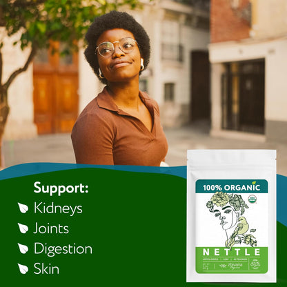 Stinging Nettle Tea Organic (40 Bleach-Free & Microplastic-Free TeaBags) - Te de Ortiga Organico Natural