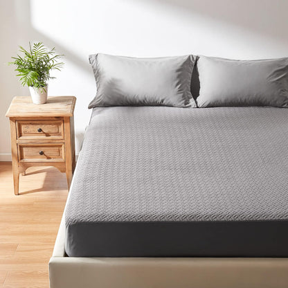 Cooling Waterproof Mattress Protector Queen Size, Mattress Cover 3D Air Fabric Mattress Pad Cover Smooth Soft Breathable Noiseless, 8''-21'' Deep Pocket
