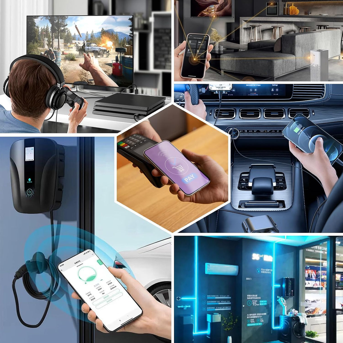 NFC Tags Adhesive NFC Stickers Chip Rewritable Ntag 215 NFC Tags 504 Bytes Compatible with TagMo and Amiibo and NFC Enabled Mobile Phones Devices
