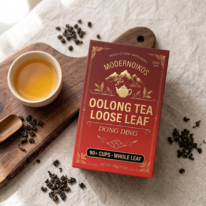 MODERNOIKOS Dong Ding Oolong Tea Loose Leaf, Roasted Taiwan 150g 5.3oz