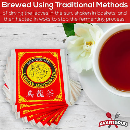 Authentic Restaurant-Grade Oolong Tea Bags, Premium Chinese Tea Sachets for Hot or Iced Caffeinated Drinks, Semi-Fermented Drink for Detox, Health, Diet and Energy, 9.6 Ounce (Pack of 150).
