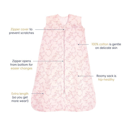 HALO SleepSack, 100% Cotton Wearable Blanket, Swaddle Transition Sleeping Bag, TOG 0.5, Ocean Life, Medium, 6-12 Months