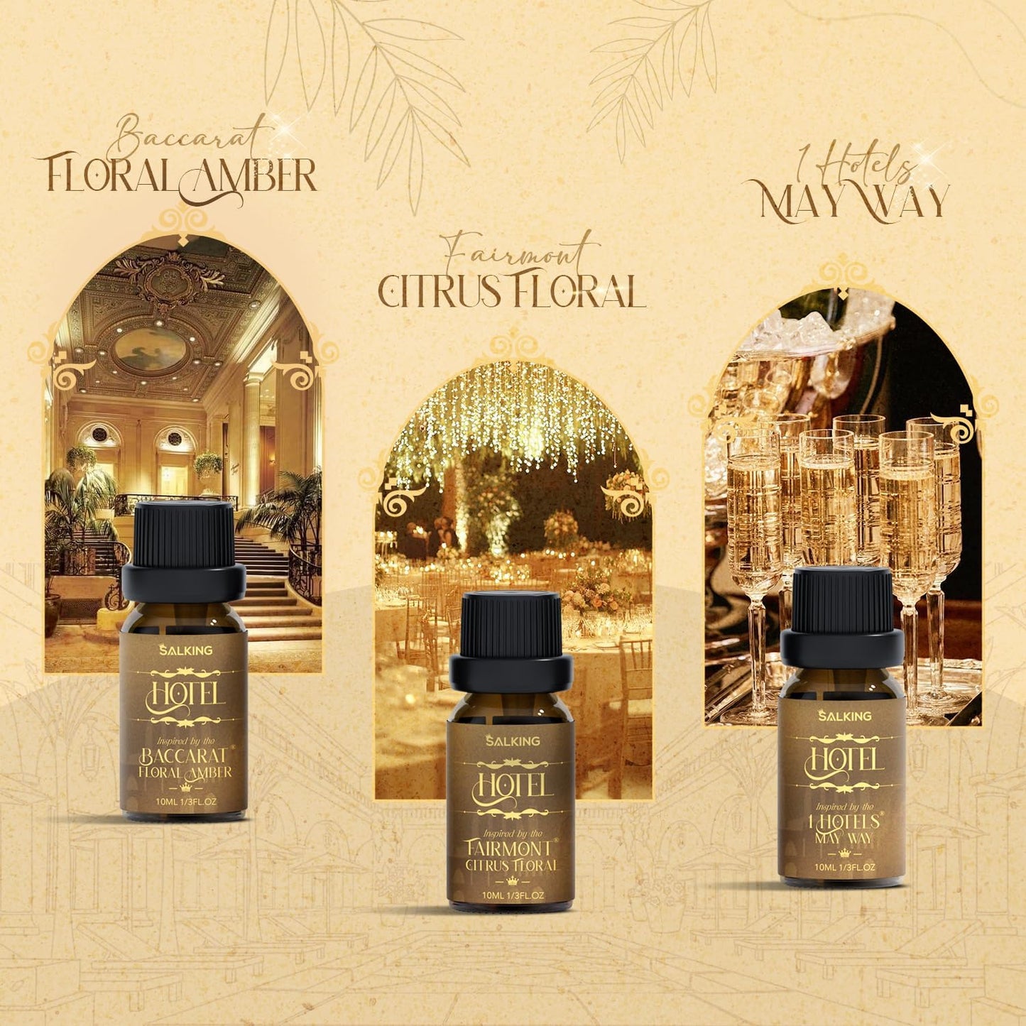 SALKING Essential Oil Diffuser, 100ml Small Aromatherapy Diffuser with Auto Shut-Off Function, Ultrasonic Diffusers for Essential Oils, Cool Mist Humidifier with Warm White Lights, for Office Home