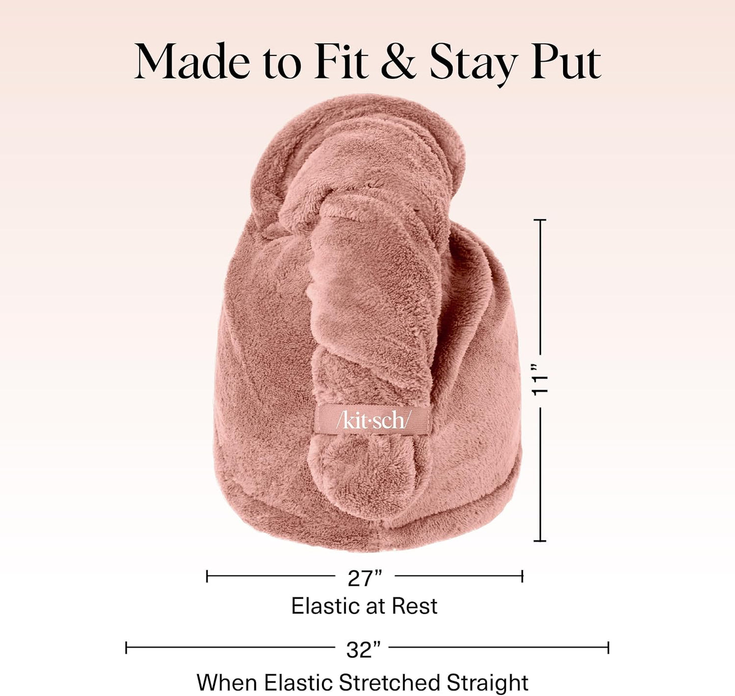 Kitsch Plush Microfiber Hair Towel Wrap for Women – Ultra Absorbent Microfiber Bath Towels for Wet, Curly, Long or Short Hair – Anti-Frizz Hair Wrap, Great Hair Care Gifts for Women