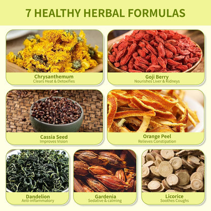 Liver Detox Tea, Chinese Kidney and Liver Cleanse Detox Herbal Tea Support Kidney Healthy Function with 11 Precious Ingredients Formula (1 Pack/15 Bags)