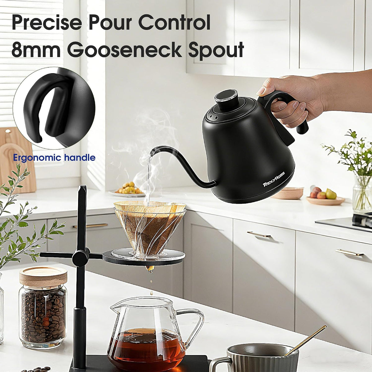 Gooseneck Electric Kettle Temperature Control: 316L Stainless Steel Inner