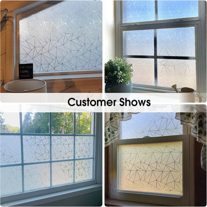Coavas Blackout Window Privacy Film, Geometric Pattern, 11.8" x 78.7"