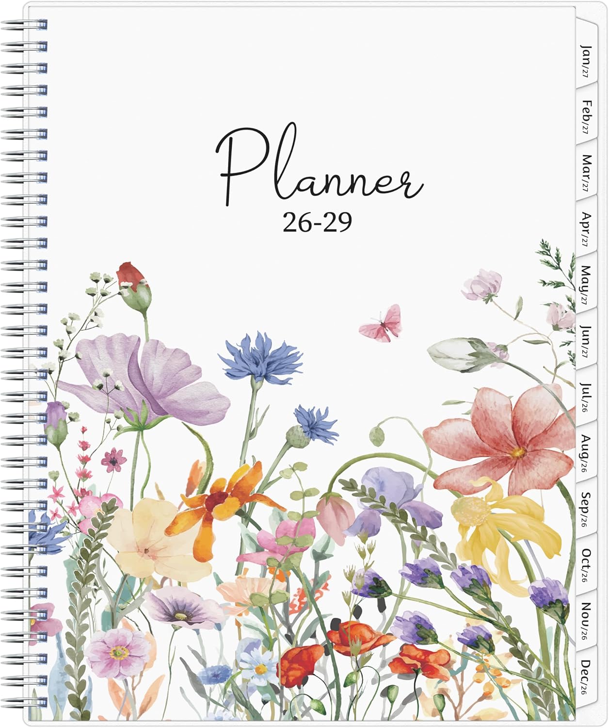 Monthly Planner 2026-2029, 36 Months Calendar Planner 2026-2029 from Jul 2026 – Jun 2029, 8.5'' x 11'' with Ruled Spread, Flexible Cover, Spiral Wirebound, Pocket, Coated Tabs, Notes ＆ Habit Tracker