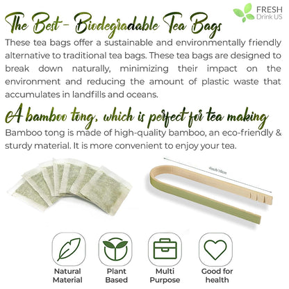 FRESHDRINKUS, 31 Rosemary Leaf Tea Bags, 100% Natural and Pure Rosemary Dried Leaves, Pure Herbal Tea, No Additives, No Caffeine, No Gluten, Vegan.