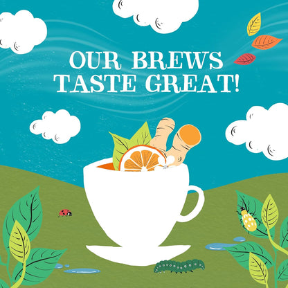 Clipper Tea, Orange & Turmeric, Organic Tea with Licorice Root, Orange Peel and Hibiscus, Plant Based Herbal Tea, Caffeine Free British Tea, 1 Pack, 20 Unbleached Tea Bags