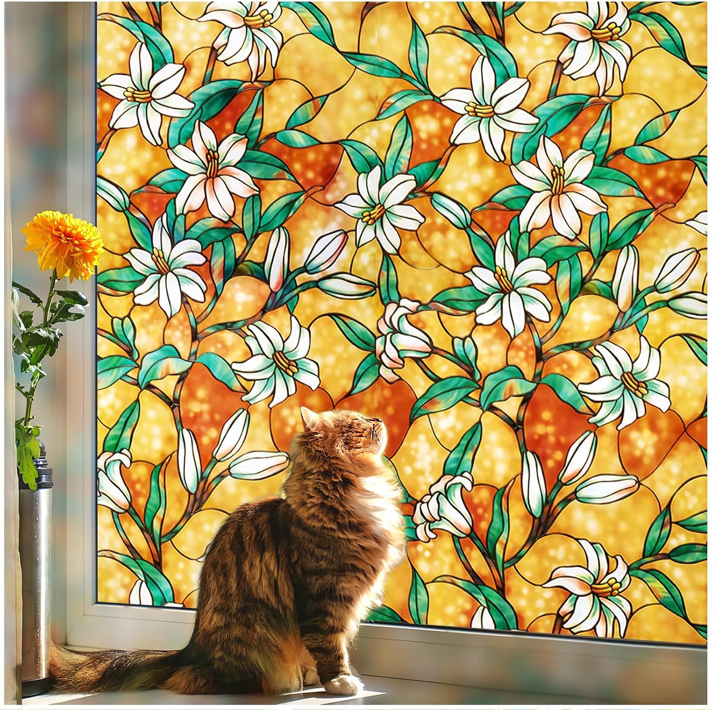 Coavas One Way Privacy Window Film, Heat Control Window Tint for Home, Sun Blocking Reflective Window Film See Out Not in, Anti UV Static Cling for Windows Office Door (Black, 17.5 Inch X 6.5 Feet)