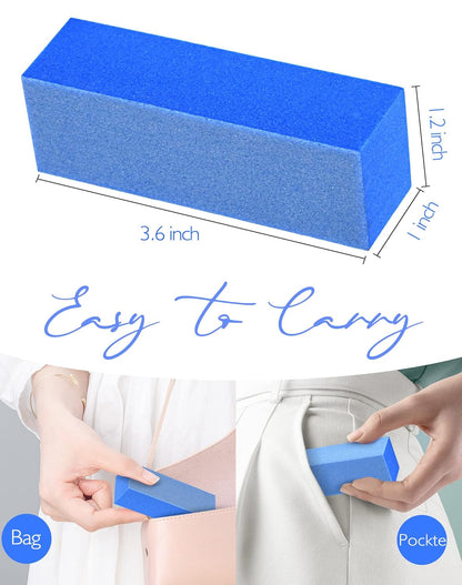 Maryton Nail Buffer Sanding Block Polisher Buffing File 60/100 Grit for Acrylic Nail Art Kit Manicure Tools 10 PCS (Black Purple)