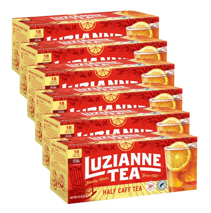 Luzianne Unsweetened Hibiscus Iced Tea Bags, Family Size, 22ct Box (Pack of 6)