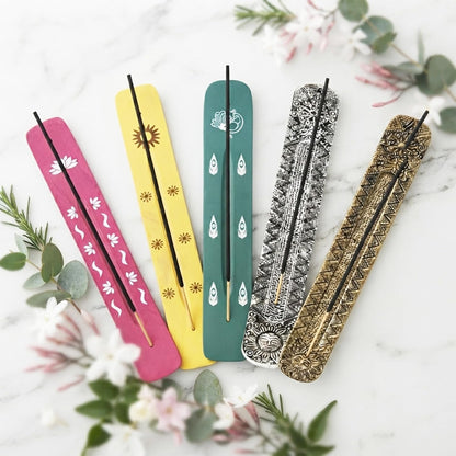 Hosley 320 Assorted Incense Sticks with Holder Eucalyptus, Fresh Bamboo, Lavender, Myrrh, Lavender Chamomile, Vanilla, Citrus, Dragon Blood Idea for Home, Wedding, Spa, Meditation & Aromatherapy
