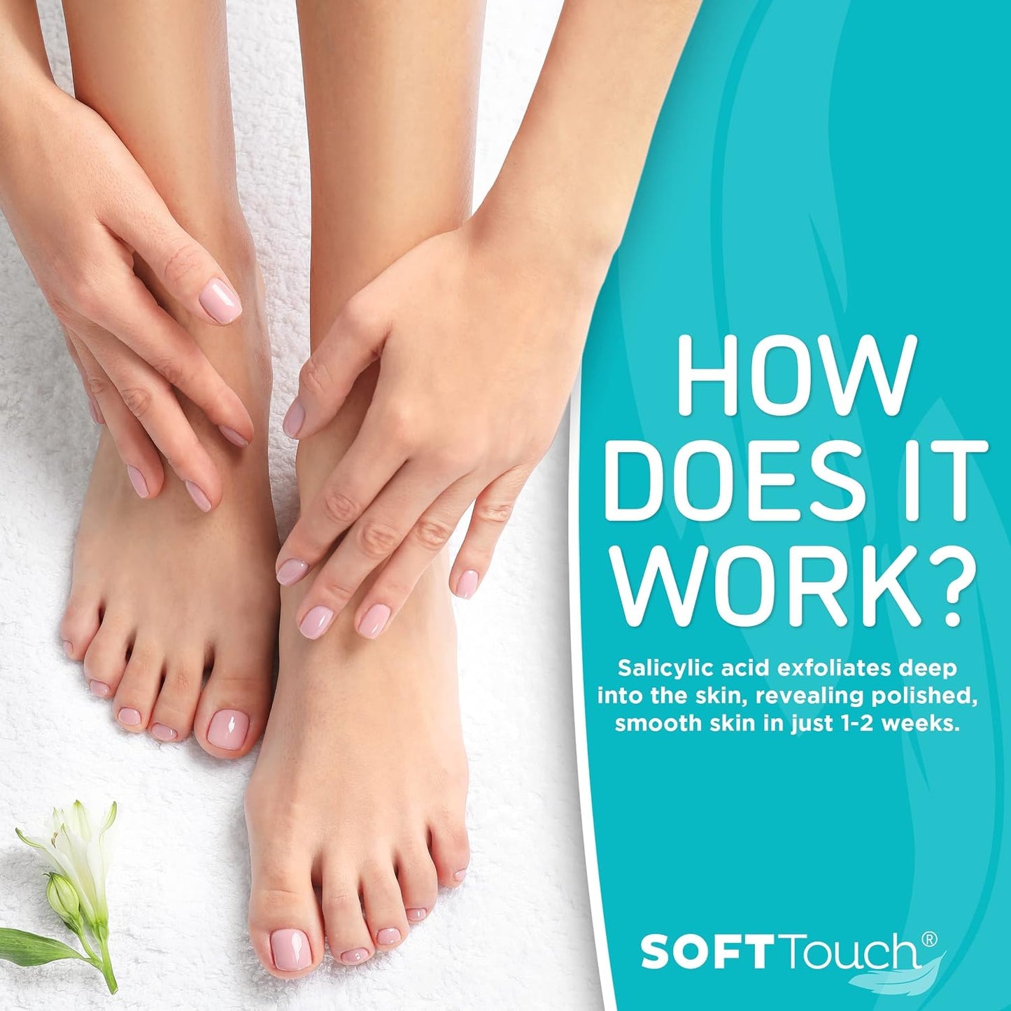Dermora Soft Touch Foot Peel Mask - Pack of 2 Feet Peeling Masks for Dry, Cracked Heels & Calluses - Exfoliating Foot Mask Peel for Baby Soft Skin (Original)