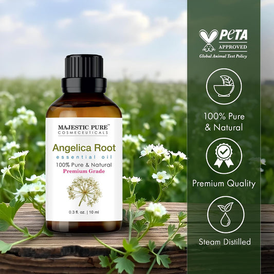 Majestic Pure Essential Oil with Glass Dropper - Essential Oils for Diffuser, Aromatherapy, Soap and Candle Making, Lavender Essential Oil, Lavender Oil, 4 Fl Oz