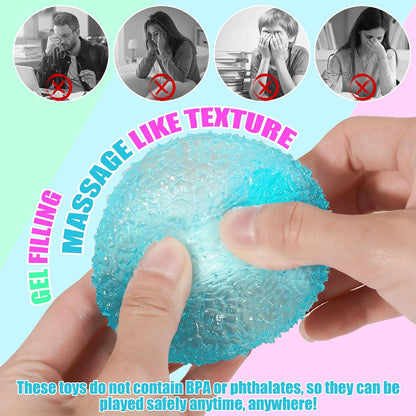 3Pcs Textured Stress Balls, Soft Sensory Fidget Toys Ball for Adults Kids