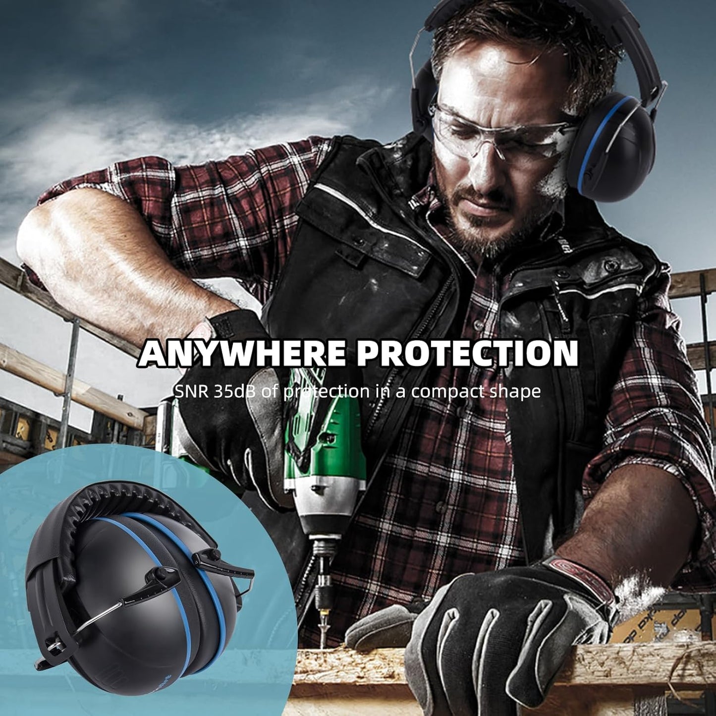 MelonArt Kids Ear Protection Ear Muffs Noise Cancelling Headphones for Kid Toddler Adult Autism Sensory, 27dB Noise Reduction Earmuffs Hearing Safety for Shooting Monster Truck Concert Fireworks