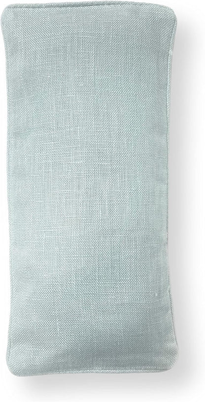Sacksy Thyme Organic Linen Eye Pillow - Lavender & Flaxseed for Relaxation, Yoga, Stress Relief - Microwavable Heating Pad & Cool Compress - Made in USA - Gifts for Meditation