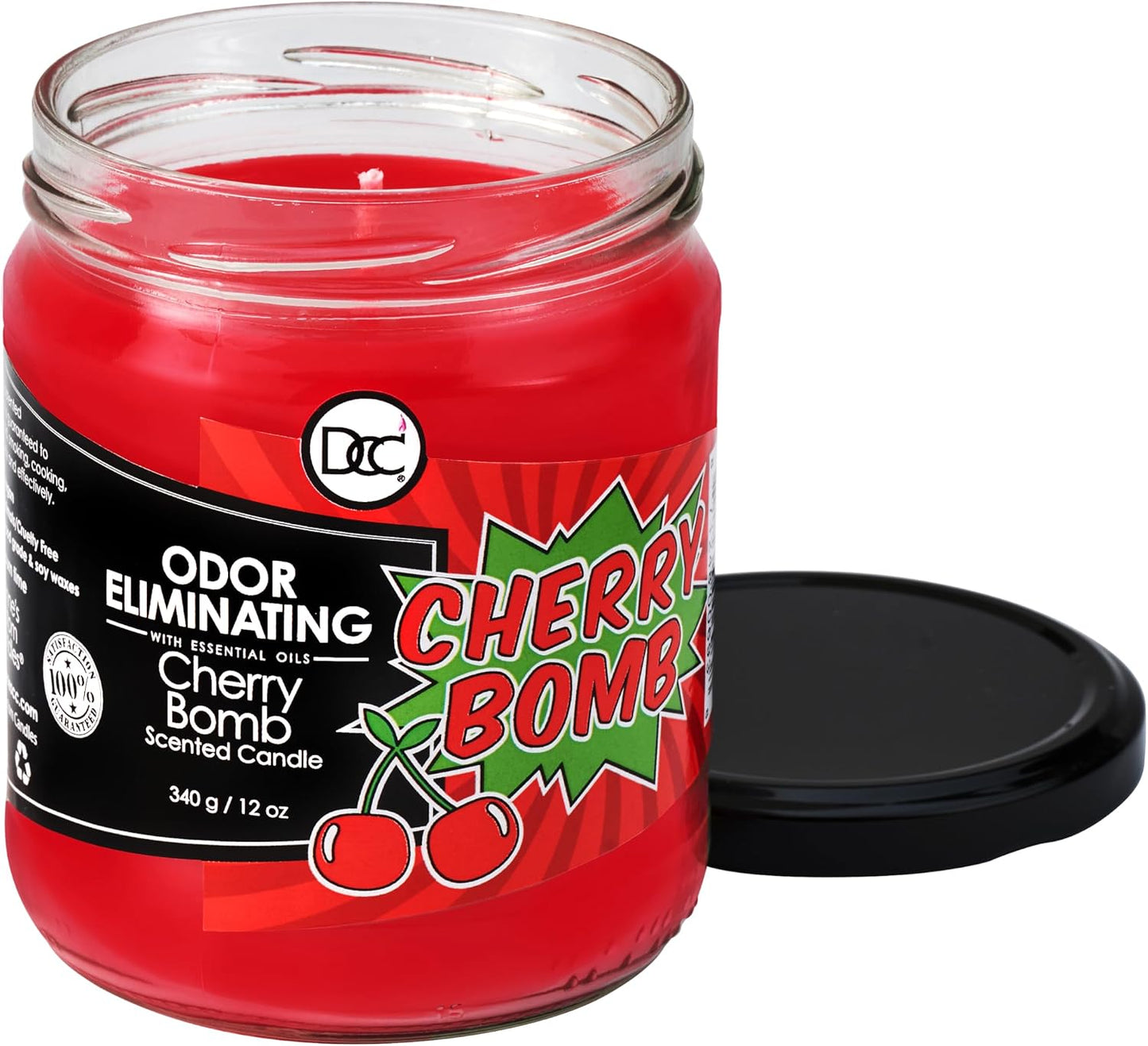 Vanilla Bean Odor Eliminating Highly Fragranced Candle - Eliminates 95% of Pet, Smoke, Food, and Other Smells Quickly - Up to 80 Hour Burn time - 12 Ounce Premium Soy Blend - Colors B