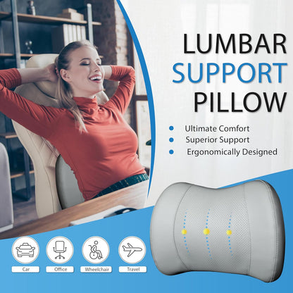 Lofty Aim Lumbar Support Pillow for Car, Car Seat Back Support for Driving | Memory Foam Car Lumbar Support for Driving Seat, Car Back Cushion, Adjustable Straps, Lower Back Pillow, Office Chairs, Black
