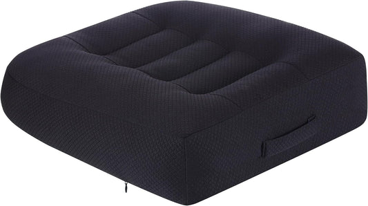 WSGJHB Car Booster Seat Cushion Posture Cushion for Long Sitting | Portable Breathable Mesh, Effectively Increase The Field of View Ideal for Office, Home, Car Angle Lift Seat Cushions,Black