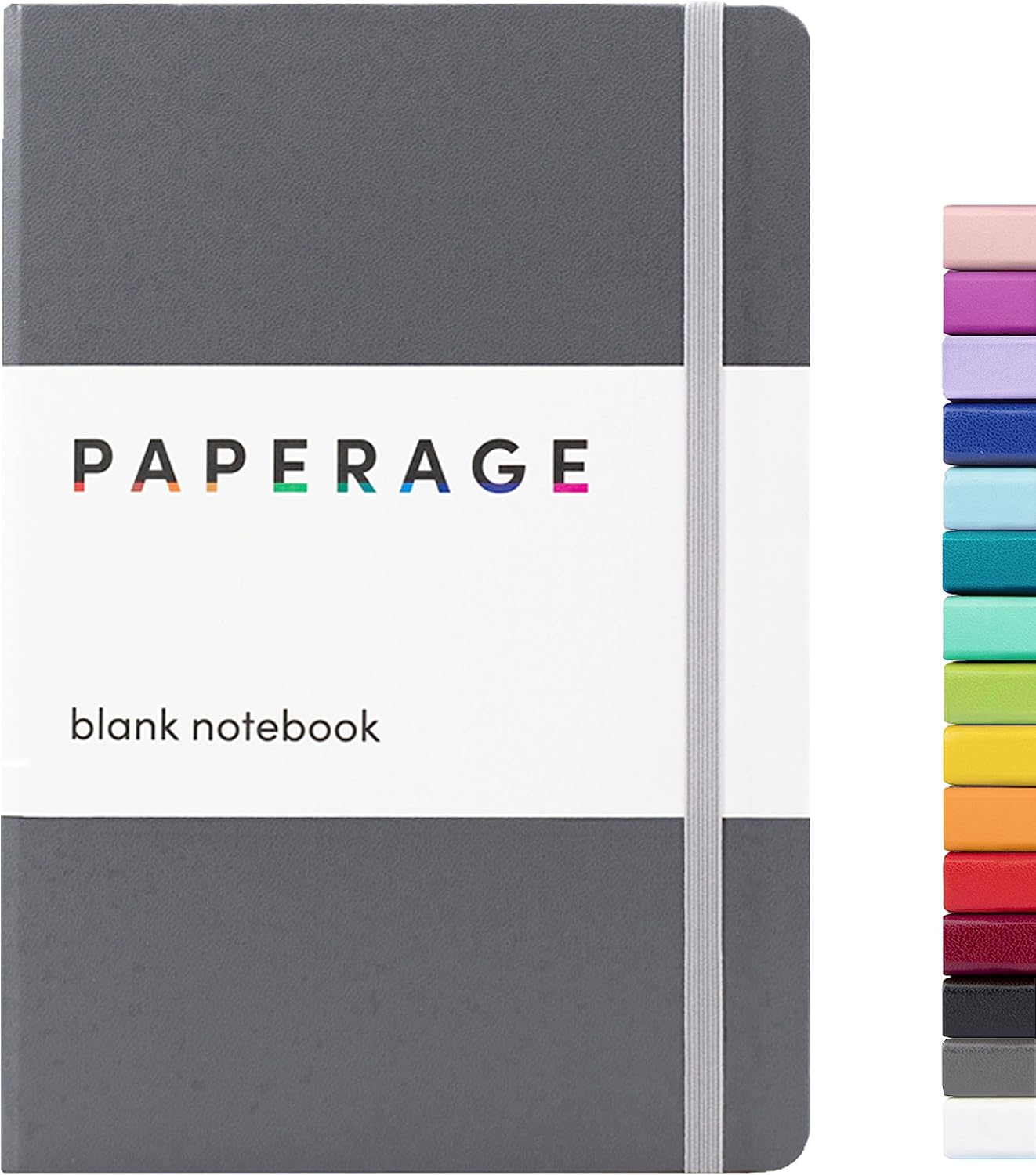 PAPERAGE Lined Journal Notebook, Hardcover Journal for Women & Men, 160 Pages, (5.6 in x 8 in), College Ruled Journaling Notebook for Work, School Supplies & Note Taking, (Black)