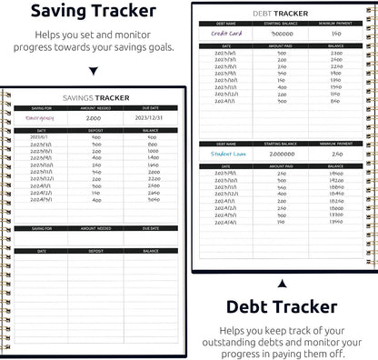 Budget Planner - Monthly Budget Book with Expense Tracker Notebook, Undated Bill Organizer & Finance Planner to Take Control of Your Money, Account Book to Manage Your Finances-Pink