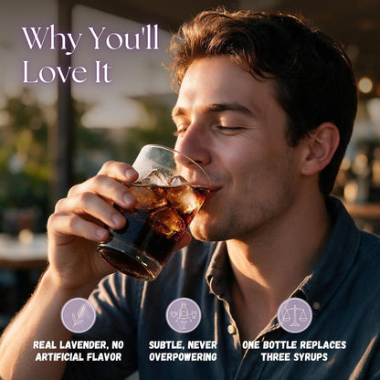 Moksh Premium Lavender Earl Grey Syrup for Coffee, Lattes, Tea & Matcha
