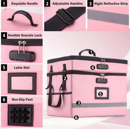 EXLIFBAG Fireproof File Organizer with Lock, 1 Layer