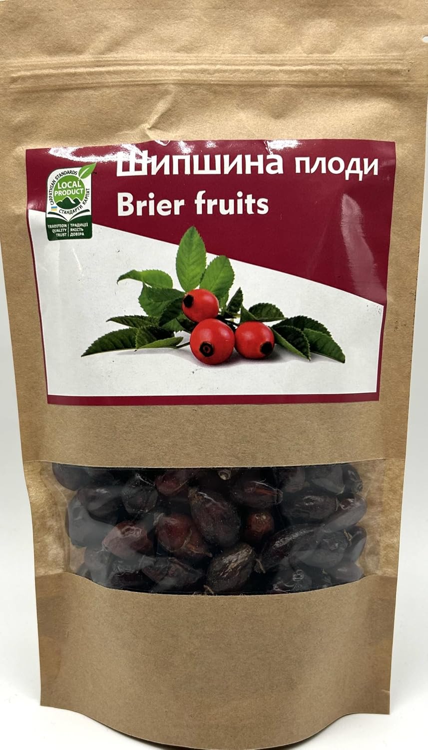 Natural Rosehip Tea Whole Rosehips Brier Fruits 7 oz / 200 g from Ukrainian Carpathians (1 Pack)