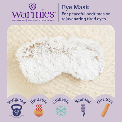 warmies Microwavable Eye Mask for Warmth & Comfort - Heat & Cooling Eye Compress for Dryness Relief - Weighted & Heated Lavender Sleep Mask for Calming Relaxation - Curly Sage