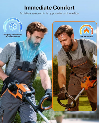 2026 Upgraded Wearable Waist Clip on Fan - 25H Battery 4-in-1 Personal Clip on Belt Fan, Ultra-Lightweight Rechargeable Hands-Free Body Fan with 4 Speeds for Outdoor Work, Jobsite