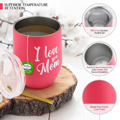 Tea Lovers Gifts Basket - Gift Set Include Temperature Retention Cup 12 Special Blend Teabags & Honey Presented in Beautiful Gift Bag For Women & Men - Birthday, Get Well, Thinking of You Care Package