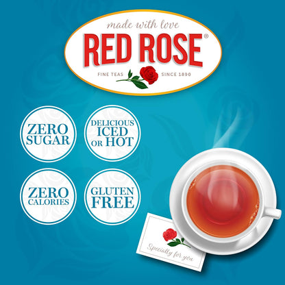 Red Rose Original Black Tea, Full-Flavored Strong Tea, 40 Tea Bags 6 Pack