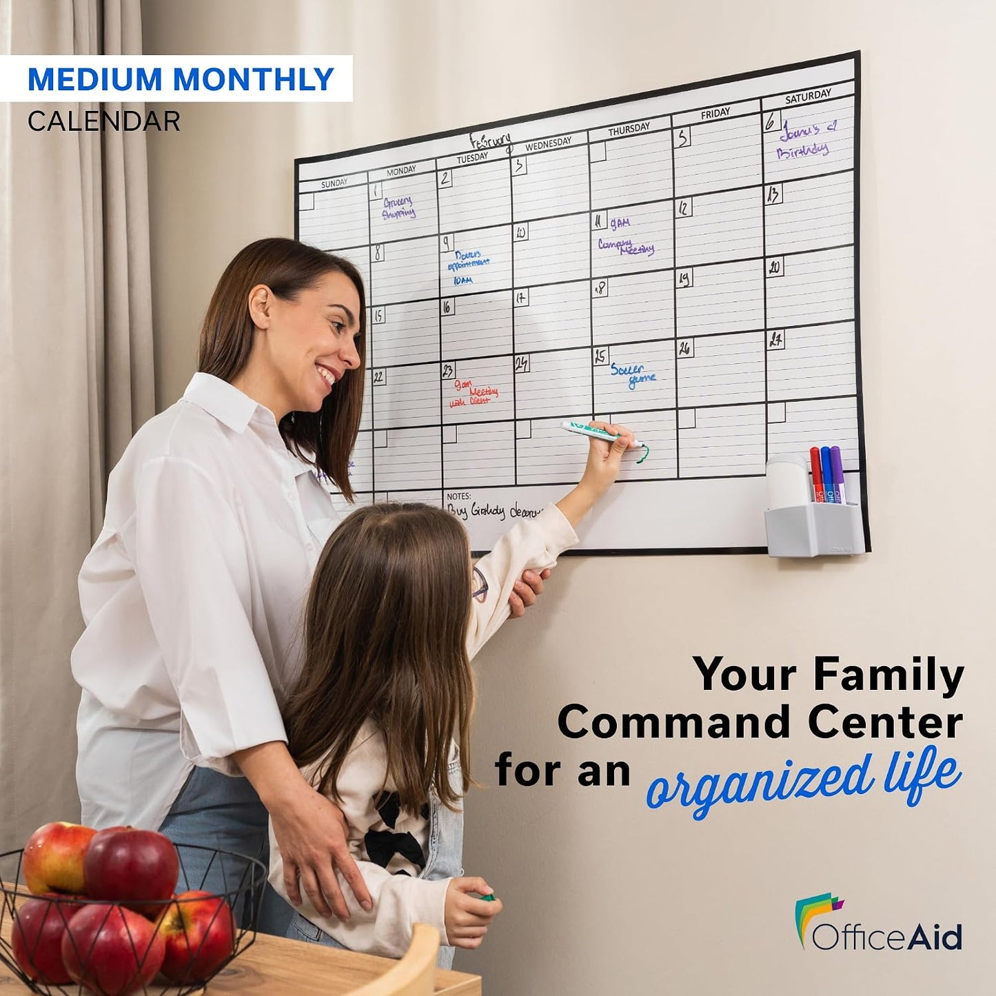 Large Dry Erase Calendar for Wall 36x48, Big Classroom Giant Month, Undated Reusable Family Monthly, Rolled Whiteboard White Board, Calendar Dry Erase Planner for Wall Erasable Large Office 48x36
