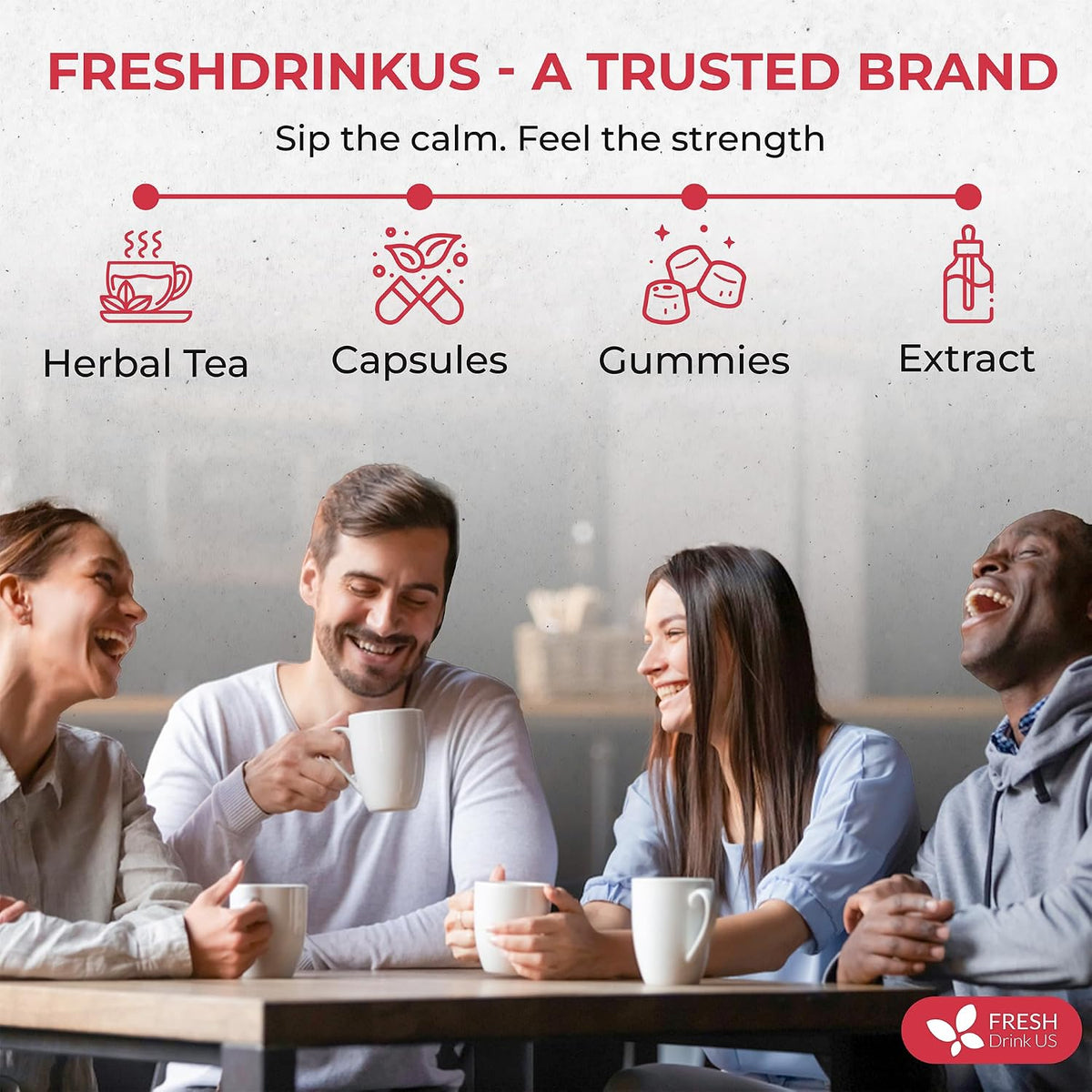 FreshDrinkUS, Premium Happy Throat Herbal Tea, 75 Count, Caffeine Free