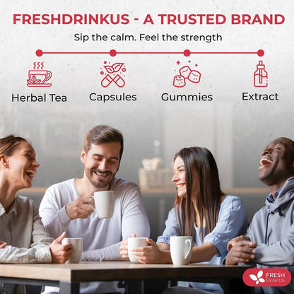 FreshDrinkUS, Premium Happy Throat Herbal Tea, 75 Count, Caffeine Free