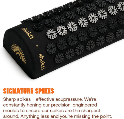ShaktiMat Acupressure Pillow for Relaxation, Massage Neck Muscles, Relieve Stress & Tension, Similar to Acupuncture, No Needles Required (Classic - Level 3 - Shakti Black)