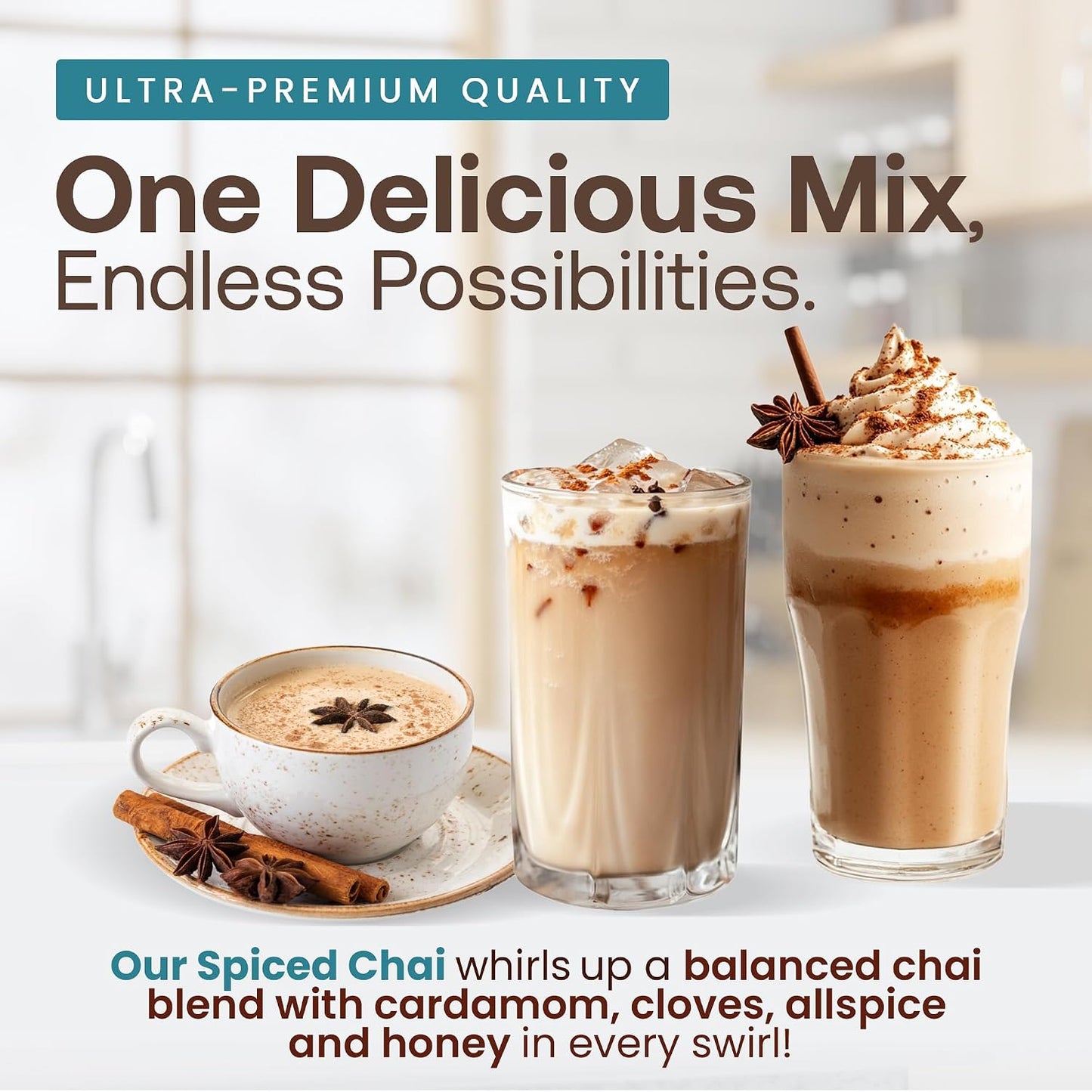 Café Essentials Matcha Green Tea Latte Frappe Mix – No Artificial Colors, Flavors, or Sweeteners – Shelf Stable – 51mg of Caffeine – Great for Hot, Iced, & Frozen Frappes (3.5 lb Bag, 30 Servings)