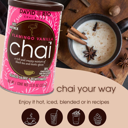 David Rio Elephant Vanilla Chai Tea Latte Mix, 14 Oz