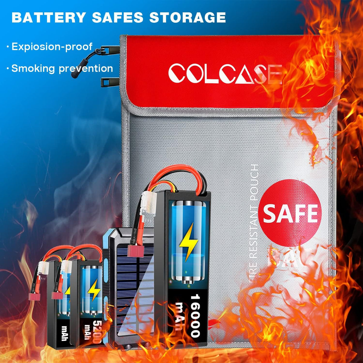 COLCASE Fireproof Document Bag 5200℉ Heat Insulated Waterproof Fireproof