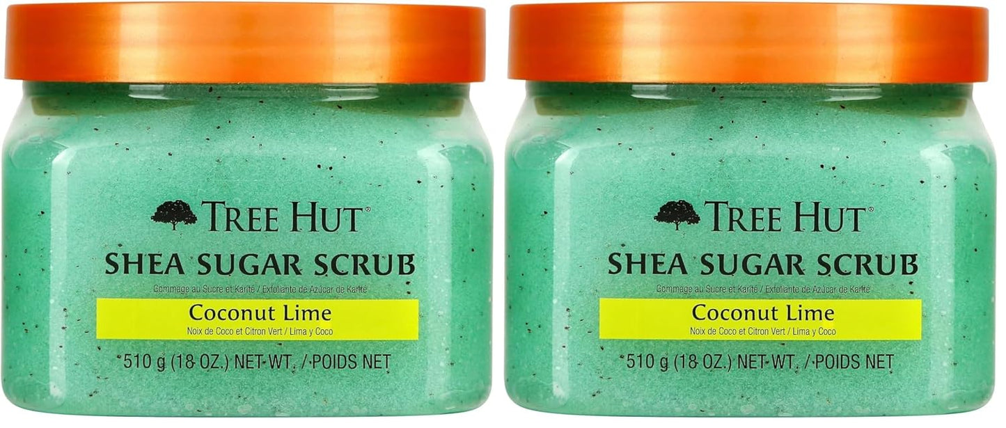 Tree Hut Shea Sugar Scrub - Coconut Lime - 18 oz - Exfoliating Body Scrub for Smooth, Glowing Skin - Made with Real Sugar and Shea Butter