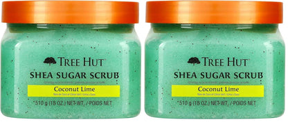 Tree Hut Shea Sugar Scrub - Coconut Lime - 18 oz - Exfoliating Body Scrub for Smooth, Glowing Skin - Made with Real Sugar and Shea Butter