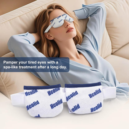 Heated Eye Mask for Dry Eyes Microwavable Eye Compress Moist Heat Eye Pad White 1pc