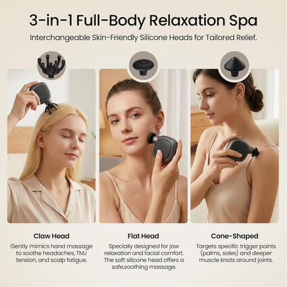 Pocket Mini Massage Gun, Percussion Massager for Travel | Small Handheld Deep Tissue Muscle Massager for Neck Face Head | 4 Speeds, USB-C, Quiet, Gifts for Women & Men