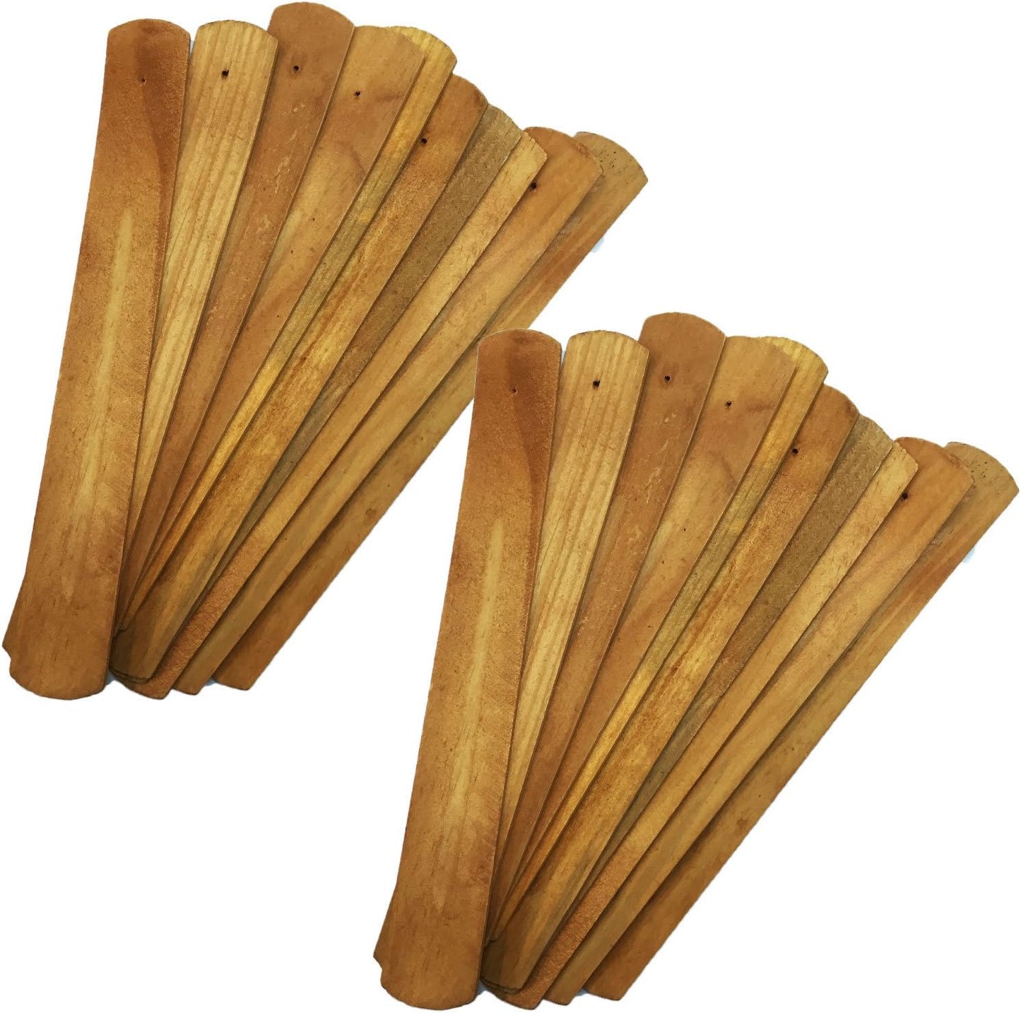 TRENDBOX 10pcs Handmade Plain Wood Wooden Incense Stick Holder Burner Ash Catcher Natural Design Buddhist