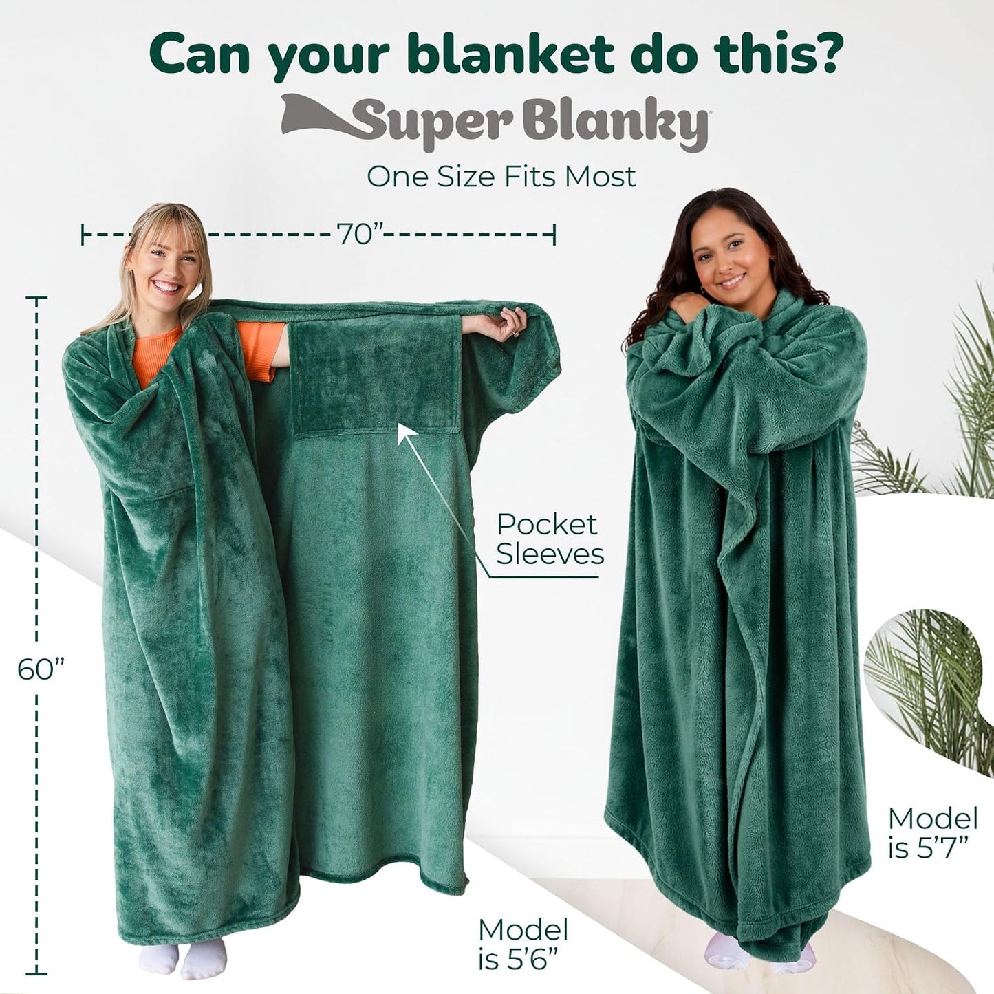 Super Blanky Wearable Blankets for Women & Men, Graduation Day Gift for Her, Cozy Gifts for Women, Wife Birthday Gifts Ideas