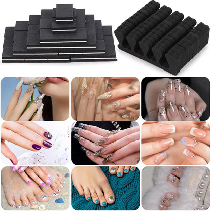 48pcs Sponge Toe Separators Pedicure Set for Nail Polish- Premium Nail Art Painting and Polishing Tool Kit, 4 Funy Color