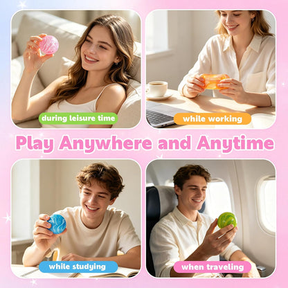 4 Pack Fidget Toys, Squishy Cube, Cube Squishy for Anxiety & Stress Relief for Adults, Slow Rise Sensory Stress Balls, Classroom Prizes